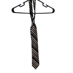 Joseph A. Bank Purple Striped Tie Mens Standard